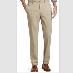 Jos. A.Bank 1905 Collection Slim Fit Flat Front Chino Pants Colour: Light tan.